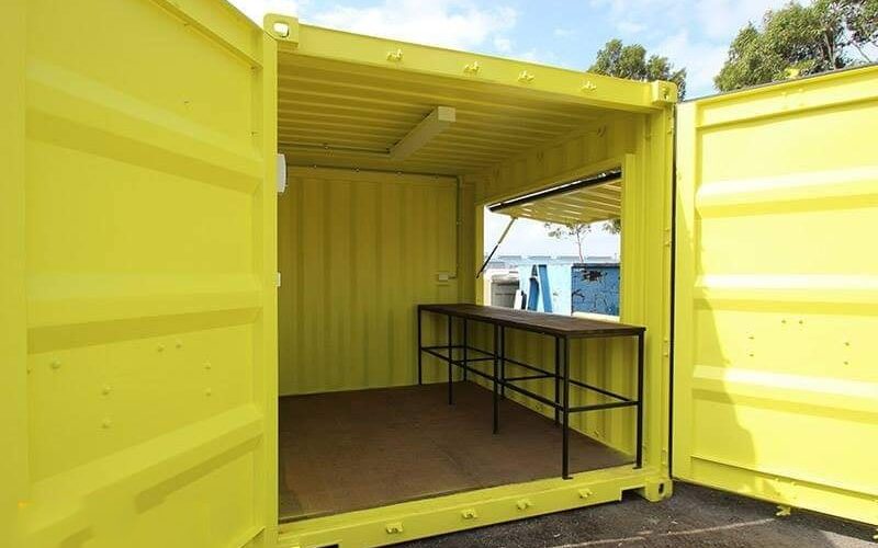 Yellow Pop-Up Container Shop